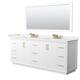Option White / White Quartz Top / Satin Bronze Hardware