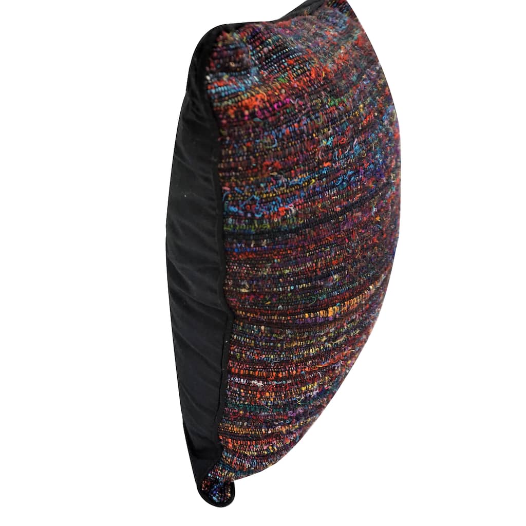 Home&Manor Firestone Vintage Raw Silk Pillow 18'