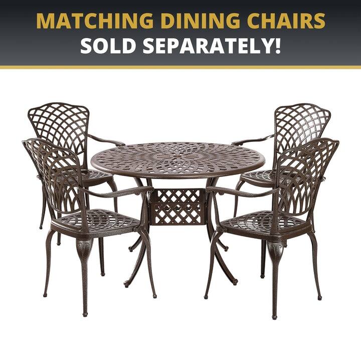 Kinger Home Arden 41-inch Outdoor Patio Dining Table, Cast Aluminum