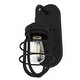 preview thumbnail 7 of 14, Hunter Starklake 1 Light Wall Sconce, Damp Rated, Industrial, Cage, Rustic