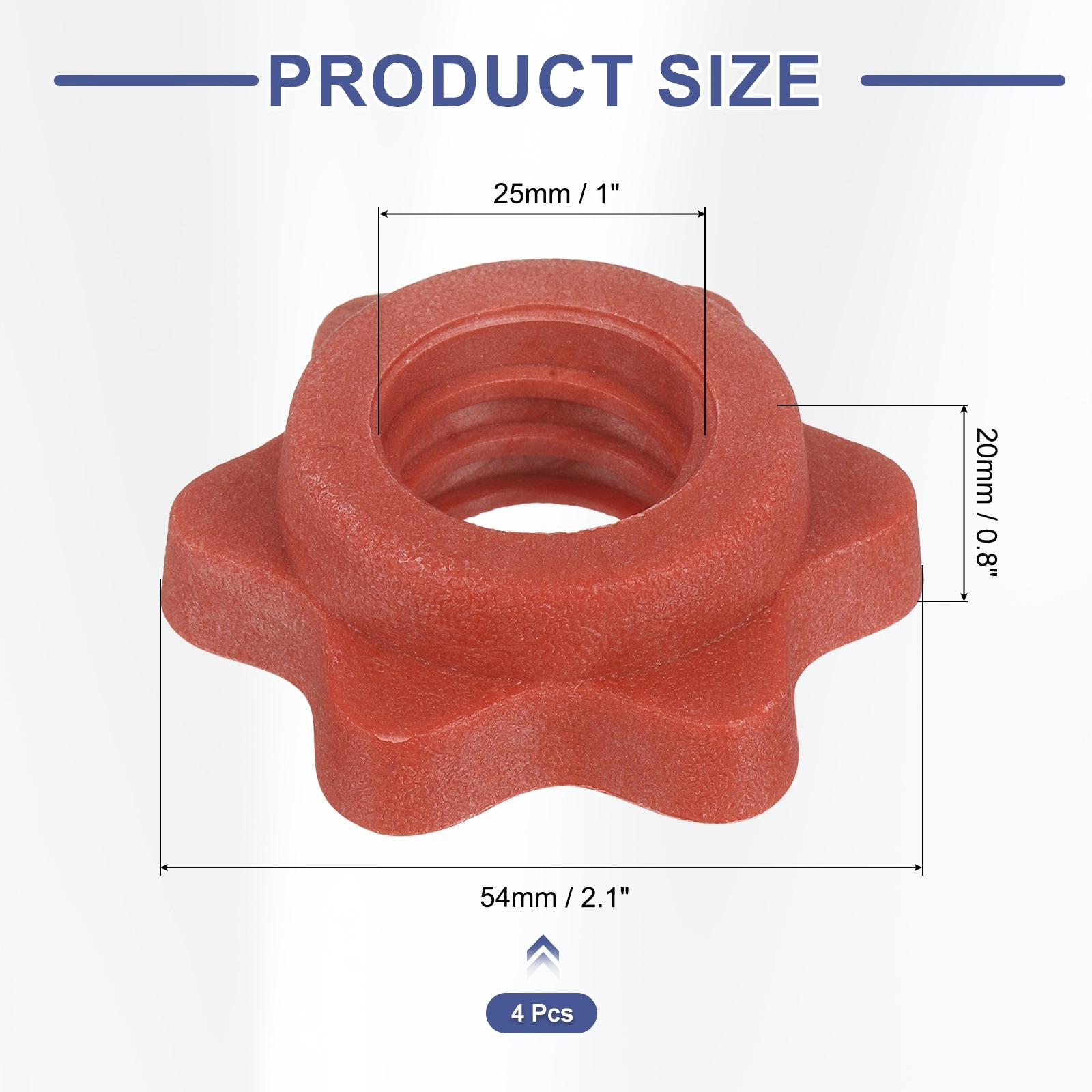 Dumbbell Collars, Barbell Spin Lock Hex Nuts Anti Slip Weight Lifting Clip Plastic