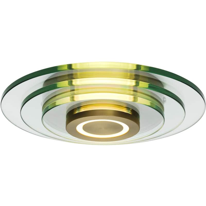 Studio M SM24400 Stratum 10" Tall LED Wall/Flush Mount by Nina Magon - Natural Aged Brass