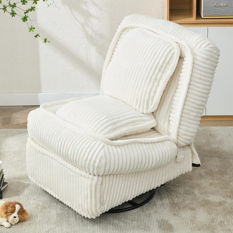 Minimalist Accent Chair with Ottoman
