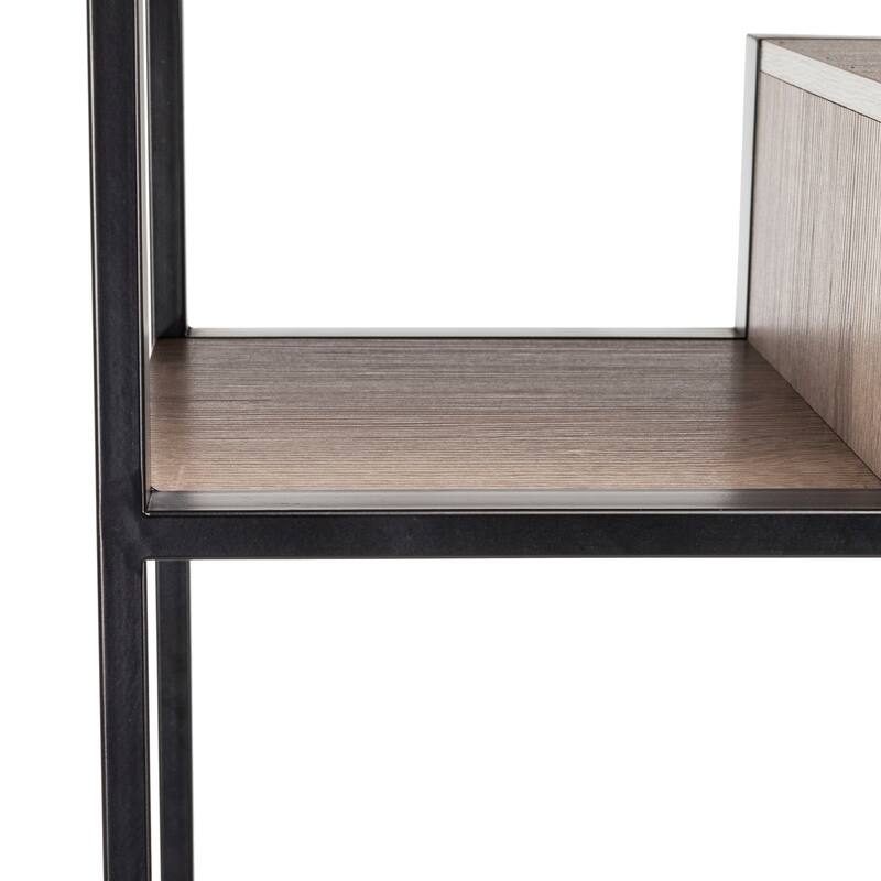 SAFAVIEH Corentine Light Brown/ Black Etagere - 31.5' x 11.8' x 61.8' - 32Wx12Dx62H