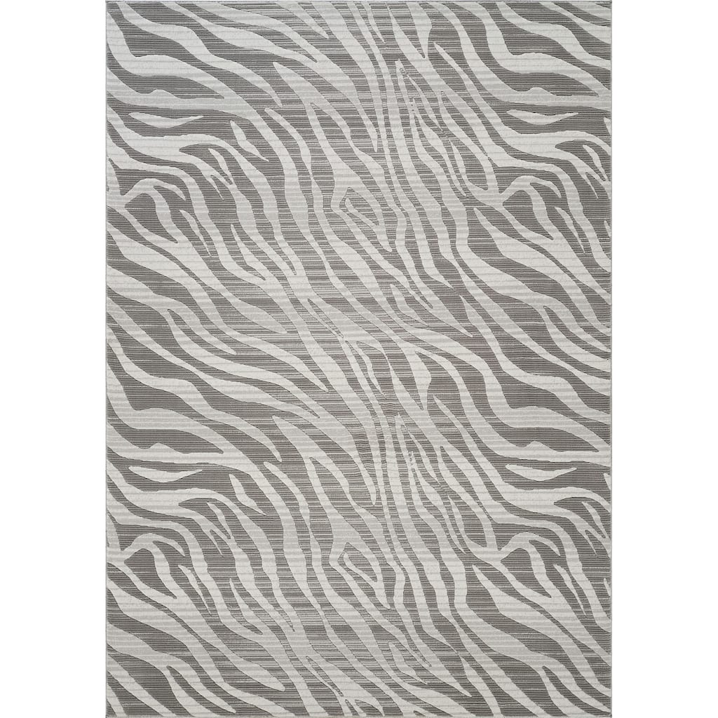 Gray 7 ft. 10 in. x 10 ft. 6 in. Luxury Area Rug, 0.43 Pile Height – Sophisticated Warmth for Any Room - 6' x 7'