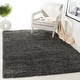 preview thumbnail 119 of 197, SAFAVIEH Laguna Shag Verdiana Solid Color 2-inch Thick Rug. 3' x 5' - Dark Grey - Rectangle