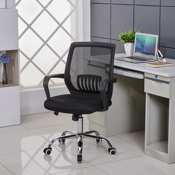 VECELO Swivel Black Mesh /Office /Task Chair,with Lumbar Support