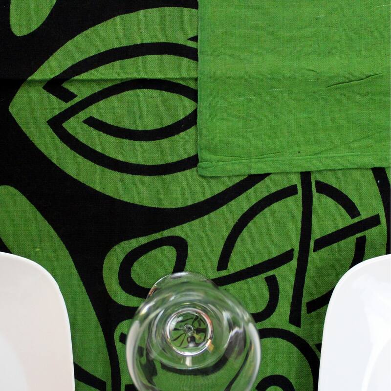 Cotton Celtic Tree of life Tablecloth Rectangle with Fringes