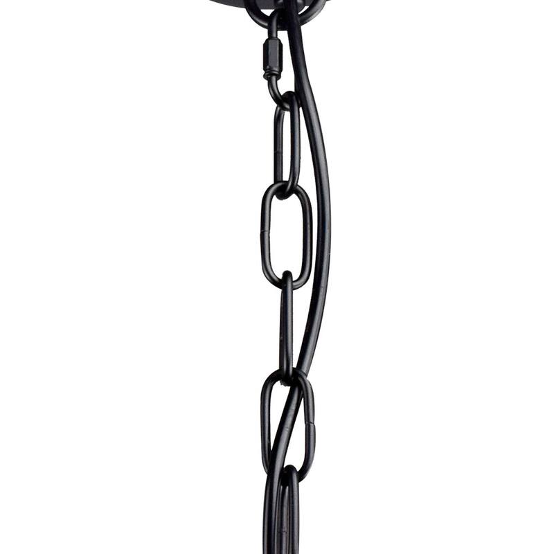 6-Light Industrial Iron Candle Style Chandelier with Adjustable Height