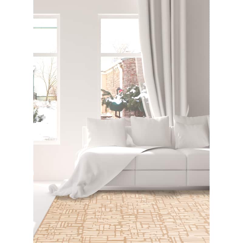 ECARPETGALLERY Hand-knotted Tangier Cream Wool Rug - 7'11 x 9'9