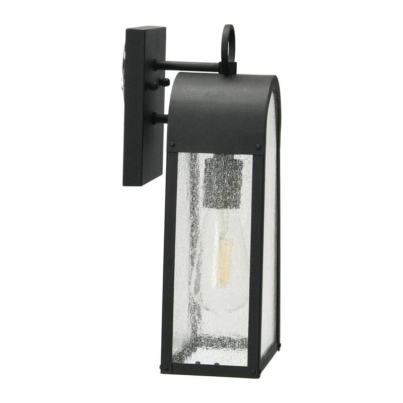Robert Stevenson Lighting Revere - Metal and Seedy Glass Outdoor Light - 7W x 6L x 14H