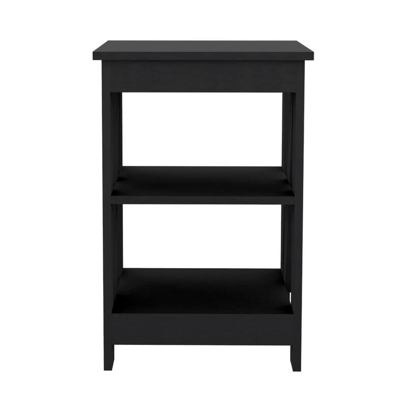 3-Tier Storage Shelf End Table with Space-Efficient Design for Small Spaces