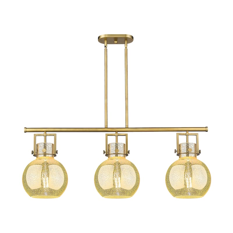 Innovations Lighting 411-3I-16-42 Newton Sphere Linear Newton Sphere 3 - Brushed Brass / Mercury
