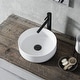 preview thumbnail 24 of 36, BNK 16 inch White Ceramic Circular Vessel Bathroom Sink