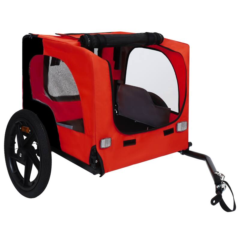 Pet Bike Trailer Dog Cart for Bicycle,Suitable for Small and Medium Pets, Easy Folding Cart Frame, Non-Slip Floor