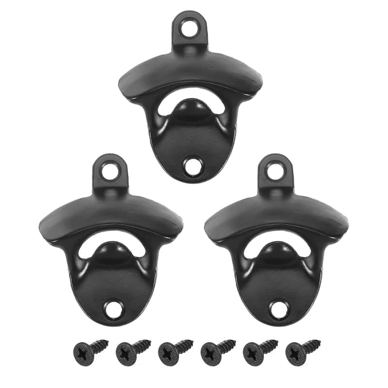 Cast Iron Beer Bottle Opener Wall Mounted Bottle Cap Opener,Black