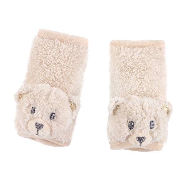slide 1 of 1, Hudson Baby Infant Unisex Cushioned Strap Covers, Tan Bear, One Size - Tan Bear - One Size