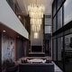 preview thumbnail 15 of 35, KAYLA 28-Lights Crystal Staircase Chandelier, Indoor Pendant Light, 118'' Modern High Ceiling Light, Height Adjustable