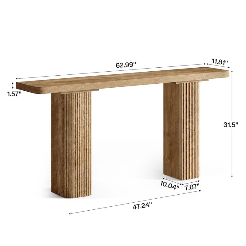 Farmhouse Console Table Behind Couch Sofa Table for Entryway