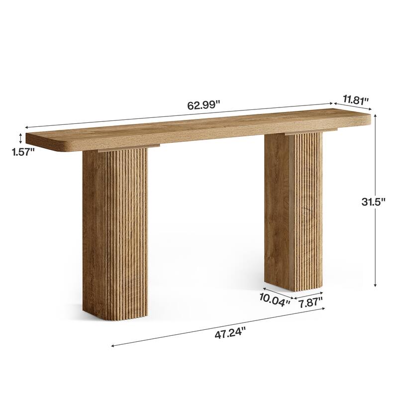 Wooden Entryway Table, Console Table, Behind Couch Sofa Table Hallway Foyer Entrance Accent Stand