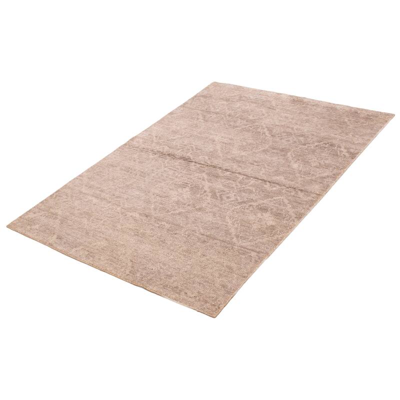 ECARPETGALLERY Hand-knotted Tangier Grey Silk Rug - 5'3 x 7'8