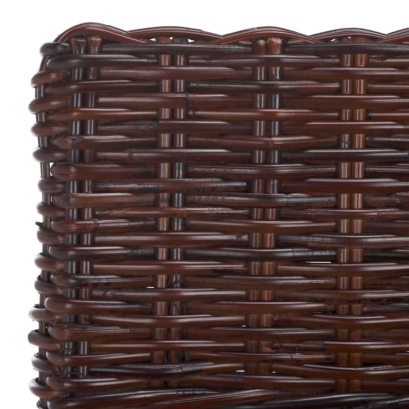 SAFAVIEH Tana -30 Inch Thomas Indoor Wicker Brown Bar Stool - 17.7" x 17.7" x 37.4" - 18Wx18Dx37H