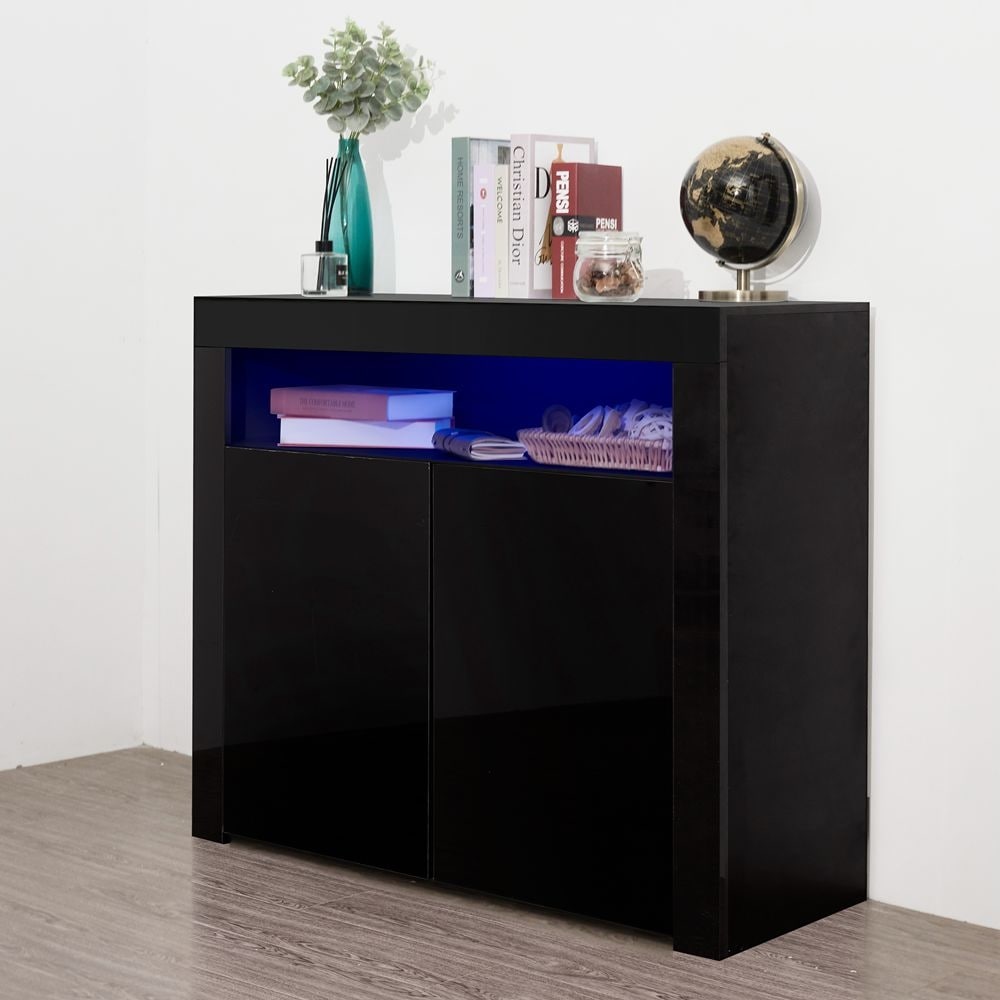 High gloss sideboards with led lights discount