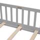 Twin/Full/Queen size Floor Platform Bed with Fence and Door for Kids, Toddlers