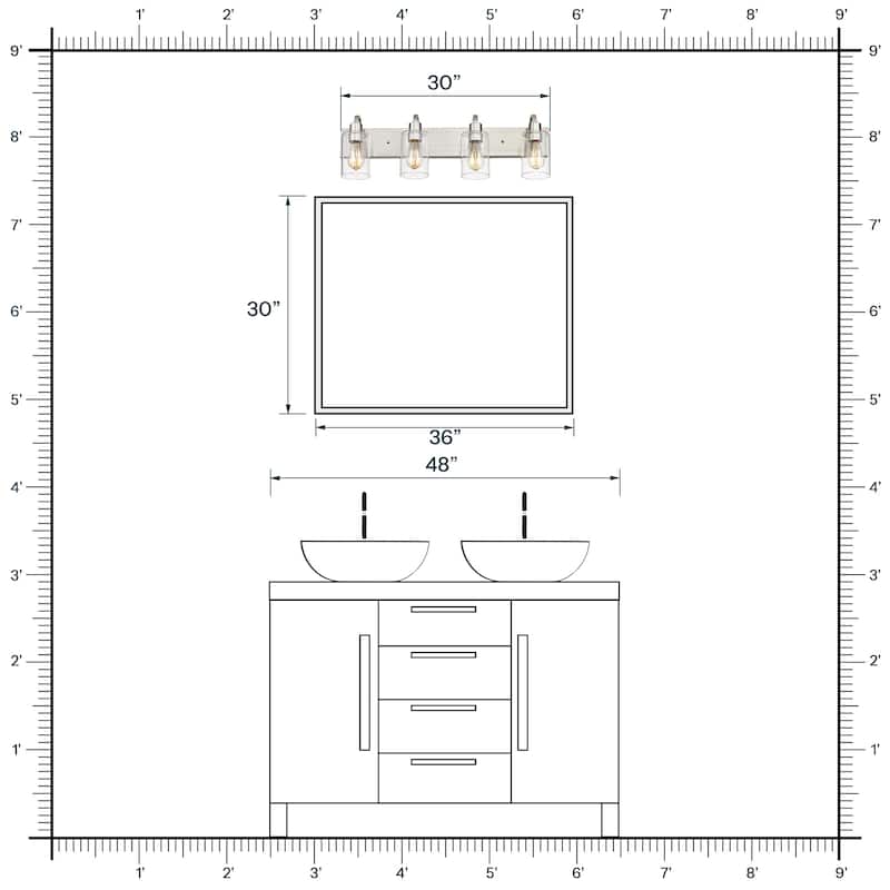 Bathroom Vanity Light Fixtures - Farmhouse Wall Light for Bathroom