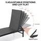 preview thumbnail 32 of 73, Outdoor All-Weather Patio Chaise Lounge Chairs Sun Lounger with Adjustable Backrest