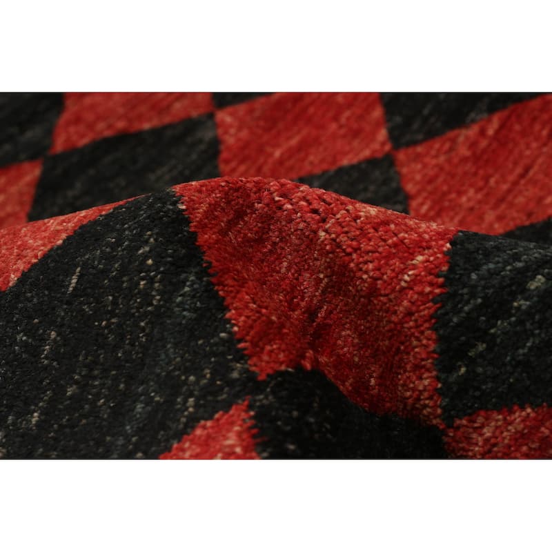 ECARPETGALLERY Hand-knotted Finest Peshawar Ziegler Red Wool Rug - 7'10 x 9'10