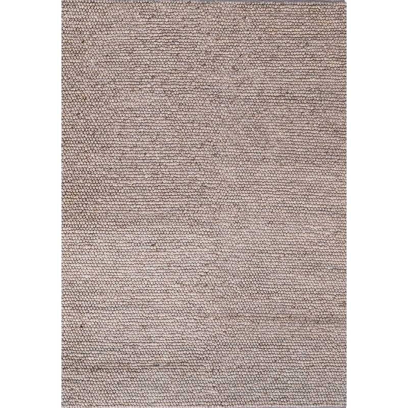 Domani Clouds Contemporary Hand-Knotted Warm Neutrals Heathered Rug - 9' x 13'