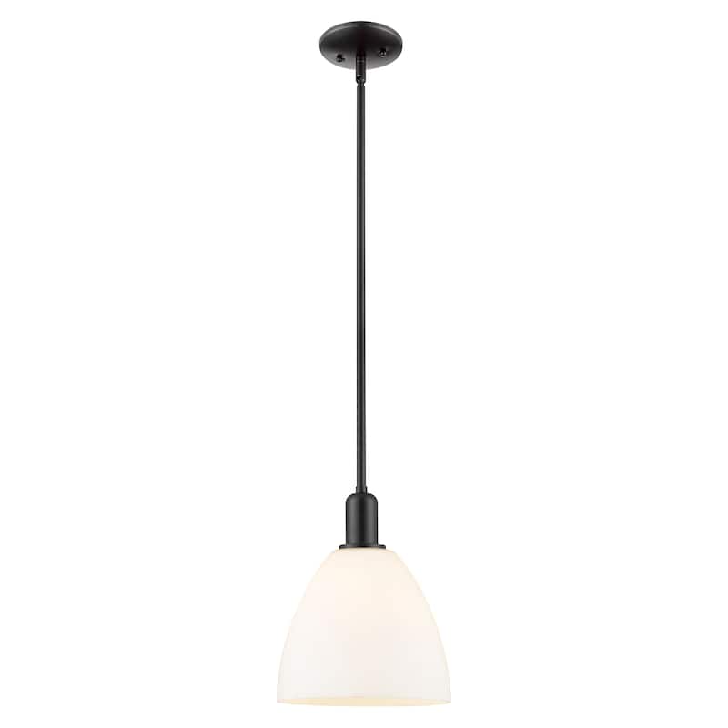 Innovations Lighting Endless Possibilities Arcadia - Bristol - 1 Light 9" Stem Hung Mini Pendant - Matte White/Matte Black