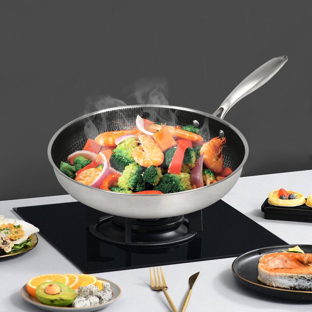 12-inch Nonstick Stainless Steel Frying Pan