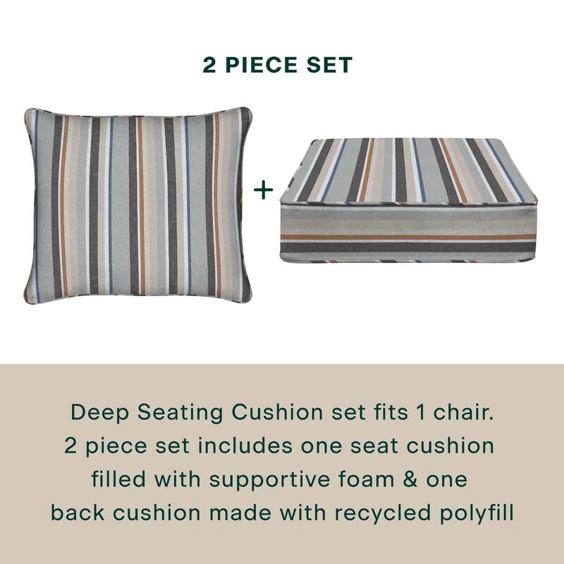 Outdoor Deep Seating Lounge Chair Cushion