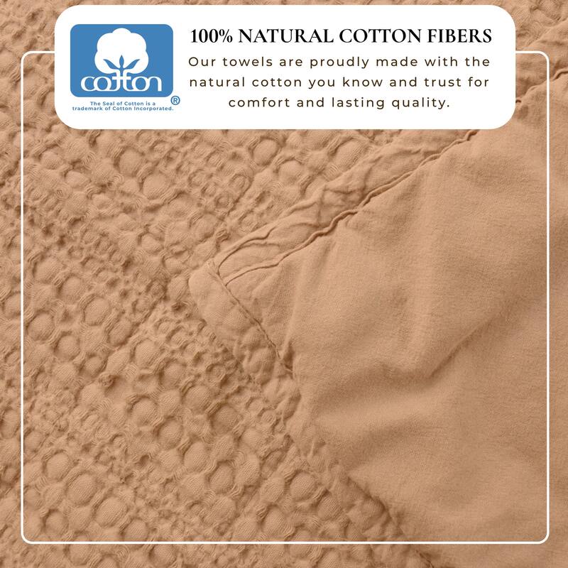 Linery & Co. 100% Cotton Honeycomb Waffle Garment Washed Quilt Set.