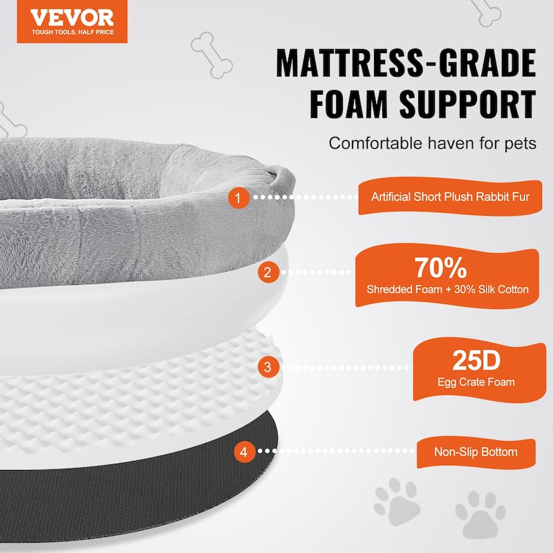 Human Dog Bed for Adult for You and Pet Light Grey