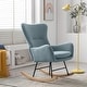 preview thumbnail 9 of 39, Velvet Armchair Wingback Comfy Rocker Chair with Thick Padded Seat for Nursery