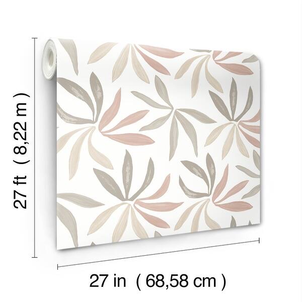 York Wallcoverings Little Garden Nude and Blush Wallpaper