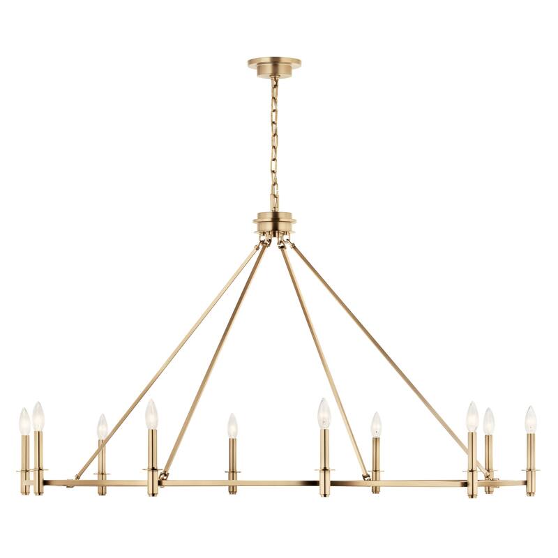Kichler 52707 Carrick 10 Light 55" Wide Taper Candle Ring Chandelier