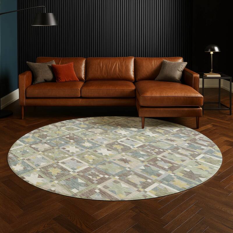 Machine Washable Indoor/ Outdoor Global Goddard Chantille Rug