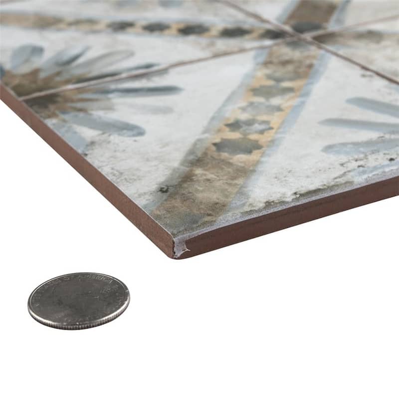 Merola Tile Harmonia Kings Marrakech Blue 13" x 13" Ceramic Floor and Wall Tile