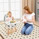 preview thumbnail 3 of 25, Costway Baby High Chair Wooden Feeding Chair with 4-Gear Tray &