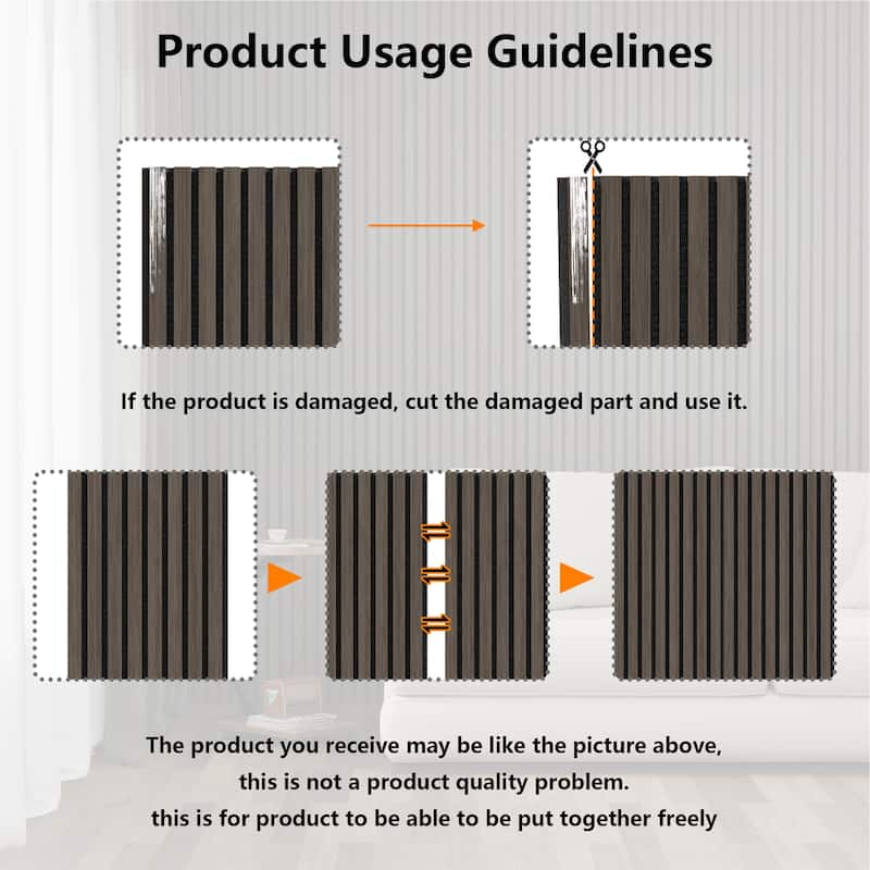 Acoustic Soundproof Slat Wall Panels 3D Decorative Wall Paneling
