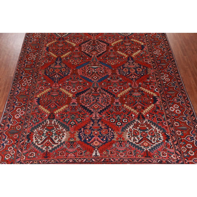 Hand Knotted Oriental 100% Wool Carpet Traditional Geometric Red Bakhtiari Area Rug - 18' 0'' X 12' 9''