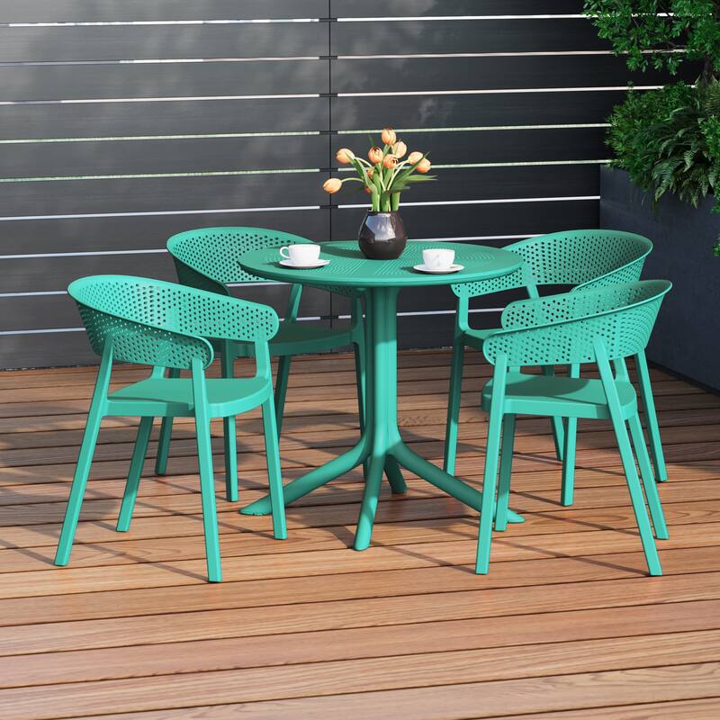 Frond and Form 4-Person Outdoor Round Dining Set
