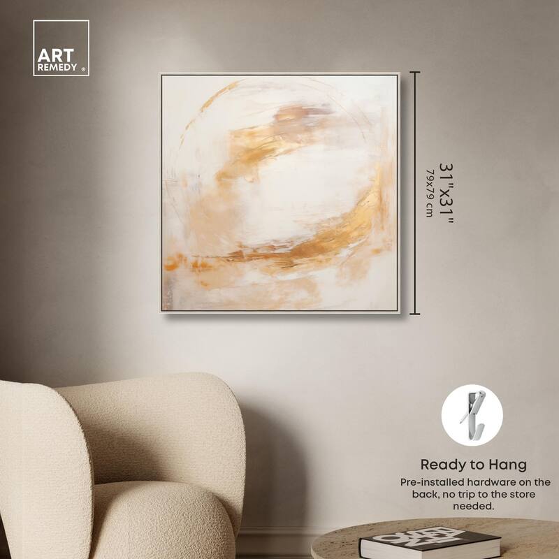 Golden Orb I Canvas by Art Remedy
