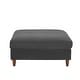 preview thumbnail 40 of 51, Modern Square Corduroy Upholstered Ottoman With Wood Leg