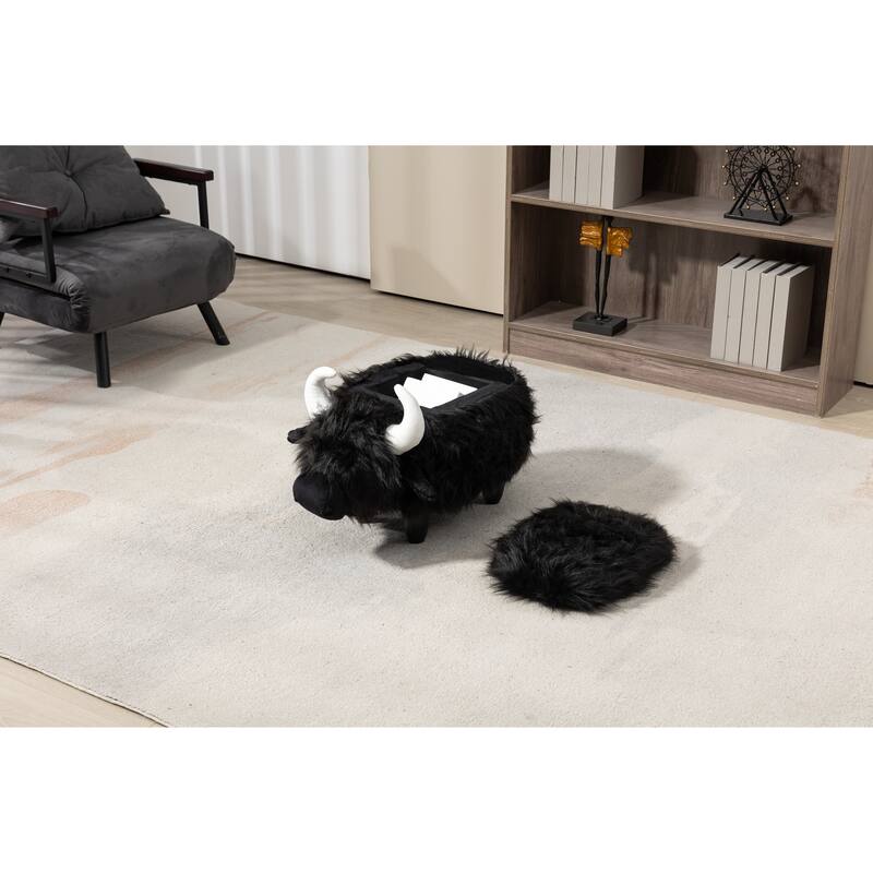 Harry Cow Animal Kids Storage Ottoman Stool
