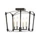 preview thumbnail 13 of 26, French Farmhouse Candle Curved Cage Ceiling Light 14.6in